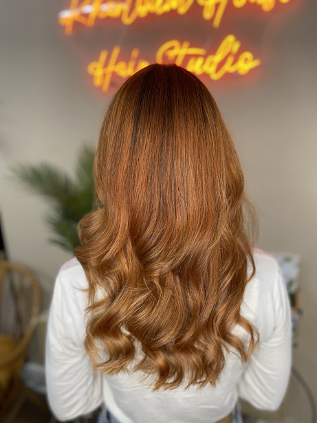copper balayage